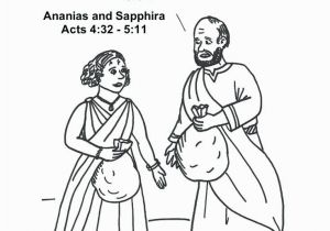 Paul and Ananias Coloring Page Elegant Collection Various Ananias and Sapphir