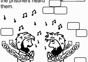 Paul and Silas In Jail Coloring Page Church House Collection Blog Paul and Silas In Jail