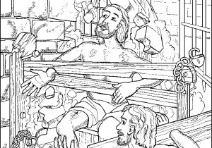 Paul and Silas In Prison Coloring Page Paul and Silas In the Earthquake In Jail