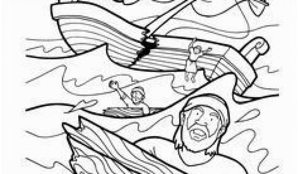 Paul's Shipwreck Coloring Page