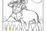 Paul Bunyan and Babe Coloring Page N Jay81 Tumblr Image