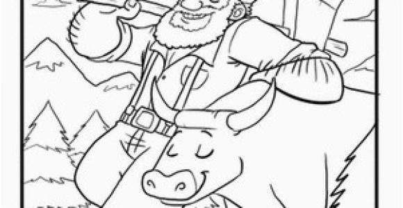 Paul Bunyan and Babe Coloring Page Paul Bunyan Coloring Page Reading for 1st Grade Pinterest