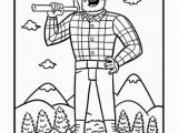 Paul Bunyan and Babe Coloring Page Tall Tales Paul Bunyan