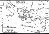 Paul S Second Missionary Journey Coloring Page Paul S Second Missionary Journey Fee Map