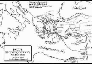Paul S Second Missionary Journey Coloring Page Paul S Second Missionary Journey Fee Map