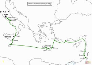 Paul S Second Missionary Journey Coloring Page St Paul S Fourth Missionary Journey Coloring Page