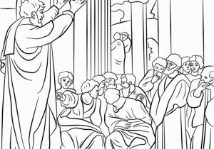 Paul Teaches In athens Coloring Page Paul Preaching In athens Super Coloring