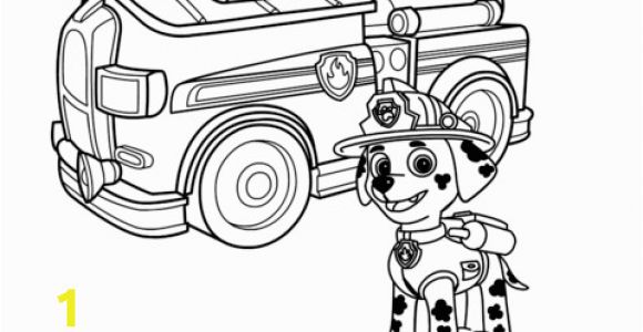 Paw Patrol Marshall Fire Truck Coloring Page 1499 Fire Truck Free Clipart 9