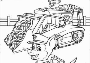 Paw Patrol Marshall Fire Truck Coloring Page Rubble On His Construction Truck and Chase Paw Patrol