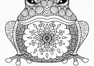 Peace Frog Coloring Pages Hand Drawn Zentangle Frog for Coloring Book for Adult Shirt Design