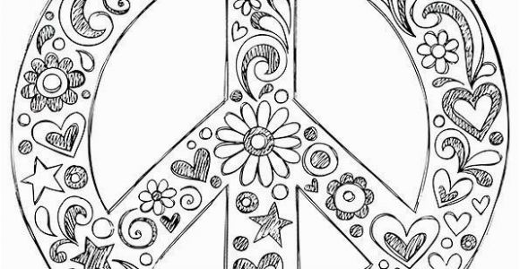 Peace Sign Coloring Pages Simple and attractive Free Printable Peace Sign Coloring Pages In
