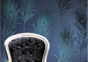 Peacock Feather Wall Mural 10m 53cm Home Decor Wallpaper Eco Friendly Non Woven Blue