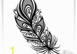 Peacock Feather Wall Mural Peerless Decorative Feather Vector Patterned Design