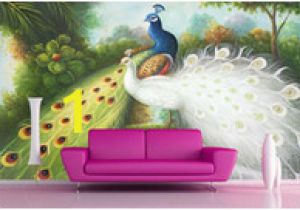 Peacock Walk Wall Mural 3d Murals Wallpaper Customized 3d Photo Wall Mural Hand Painted Peacock Papel De Parede Do Desktop Wallpaper Luxury