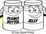 Peanut butter and Jelly Coloring Pages Freehand Drawn Black and White Cartoon Peanut