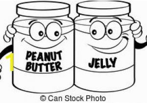 Peanut butter and Jelly Coloring Pages Freehand Drawn Black and White Cartoon Peanut