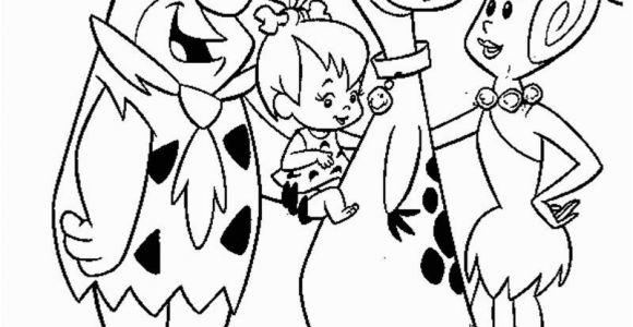 Pebbles Flintstone Coloring Pages Flintstones Coloring Page