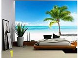 Peel and Stick Wall Murals Beach Tropical Ocean Peel & Stick Canvas Wall Mural 10 1 2 Feet Wide X 8