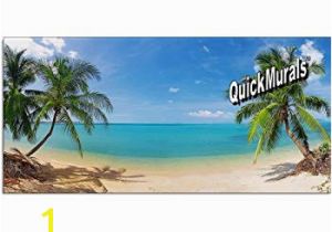 Peel and Stick Wall Murals Beach Tropical Ocean Peel & Stick Canvas Wall Mural 10 1 2 Feet Wide X 8