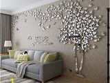 Peel and Stick Wall Murals Canada Diy 3d Giant Couple Tree Wall Decals Wall Stickers Crystal Acrylic Wall Décor Arts M Silver Right to Left