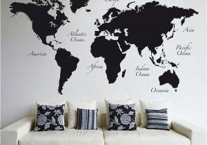 Peel and Stick World Map Wall Mural World Map Wall Decal World