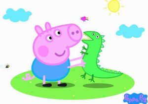 Peppa Pig Wall Mural asian Paints Wall S Peppa Pig Captain George with Mr Dinosaur