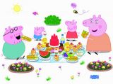 Peppa Pig Wall Mural asian Paints Wall S Peppa Pig Xl Family Picnic Removable Cartoon