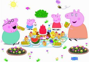 Peppa Pig Wall Mural asian Paints Wall S Peppa Pig Xl Family Picnic Removable Cartoon