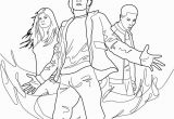 Percy Jackson Coloring Pages Percy Annabeth Chase and Grover Underwood Coloring Pages Hellokids