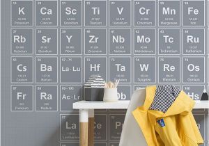 Periodic Table Wall Mural Educational Wallpaper for A Kids Bedroom