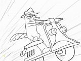 Perry the Platypus Phineas and Ferb Coloring Pages Free Printable Perry the Platypus Coloring Pages for Kids