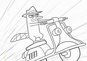 Perry the Platypus Phineas and Ferb Coloring Pages Free Printable Perry the Platypus Coloring Pages for Kids