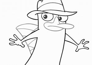 Perry the Platypus Phineas and Ferb Coloring Pages Perry the Platypus Coloring Page Phineas and Ferb