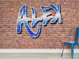 Personalised Graffiti Wall Mural Custom Name Graffiti Wallpaper Mural In 2019