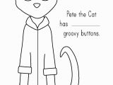 Pete the Cat and His Four Groovy buttons Coloring Page Pete the Cat and His Four Groovy buttons