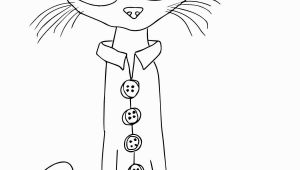 Pete the Cat and His Four Groovy buttons Coloring Page Pete the Cat and His Four Groovy buttons