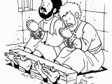 Peter and John In Jail Coloring Page Paul and Silas In Jail Coloring Page