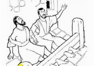 Peter and John In Jail Coloring Page Paul and Silas Singing In Prison Acts 16