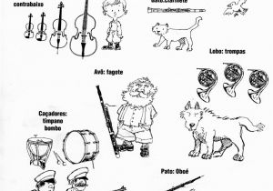 Peter and the Wolf Coloring Pages Peter and the Wolf Flashcards for Matching Characters to