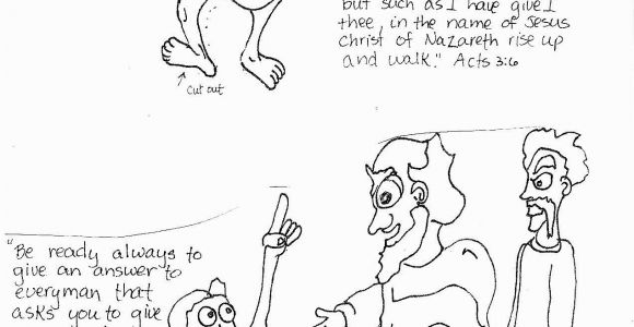 Peter Heals the Lame Man Coloring Page Coloring Pages Peter and John Heal A Lame Man