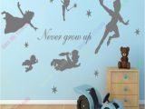 Peter Pan Shadow Wall Mural Peter Pan Vinyl Wall Decal Sticker Custom Mural Fantasy Fairytale