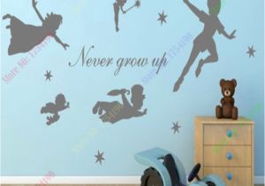 Peter Pan Shadow Wall Mural Peter Pan Vinyl Wall Decal Sticker Custom Mural Fantasy Fairytale