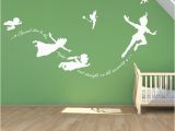 Peter Pan Shadow Wall Mural Peter Pan Wall Decal Vinyl Stickers Baby Nursery Bedroom Wall Art