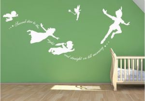 Peter Pan Shadow Wall Mural Peter Pan Wall Decal Vinyl Stickers Baby Nursery Bedroom Wall Art