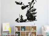 Peter Pan Wall Mural Uk Peter Pan Wall Decal Boy Dream Cartoon Decals Pirates Ship Decor Wall Sticker Kids Room Bedroom Waterproof Vinyl Decals