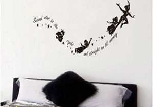 Peter Pan Wall Mural Uk Tinkerbell Second Star to the Right Peter Pan Wall Decal