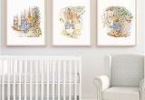 Peter Rabbit Nursery Wall Murals Peter Rabbit Set Of 3 Nursery Printables Set Of 3 Prints