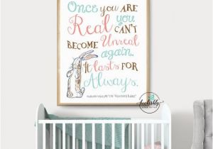 Peter Rabbit Wall Mural Stickers Margery Williams Nursery Printable Velveteen Rabbit Nursery Wall Art Gift for Baby " Ce You are Real" Quote Print Bookishly Ever after