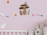 Peter Rabbit Wall Mural Tribal Bear Fox Rabbit Wall Decal Woodland Animal Wall Sticker for