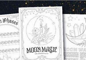 Phases Of the Moon Coloring Page A Free Moon Magic Coloring Page Set Coloring Book Of Shadows